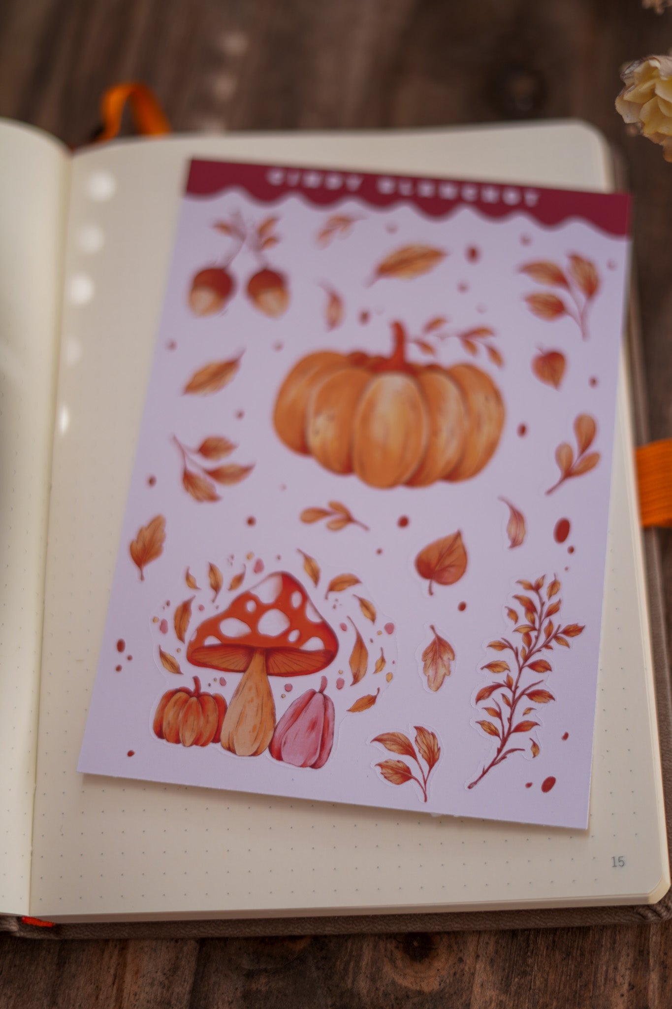 Planche sitckers - L'automne
