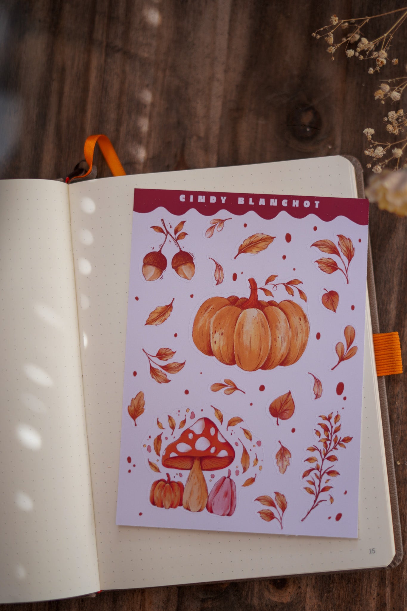 Planche sitckers - L'automne