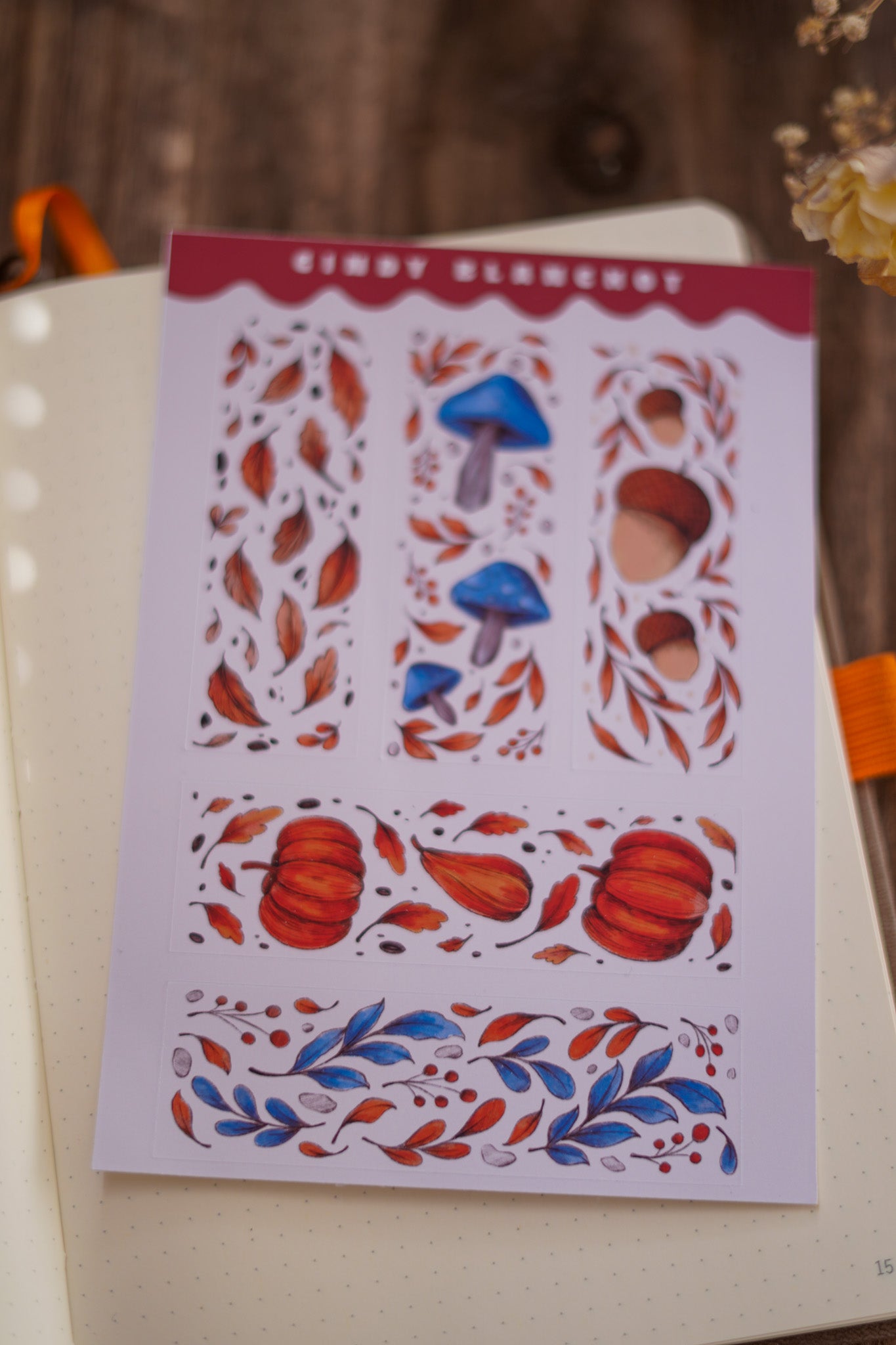 Planche sitckers - Les feuilles