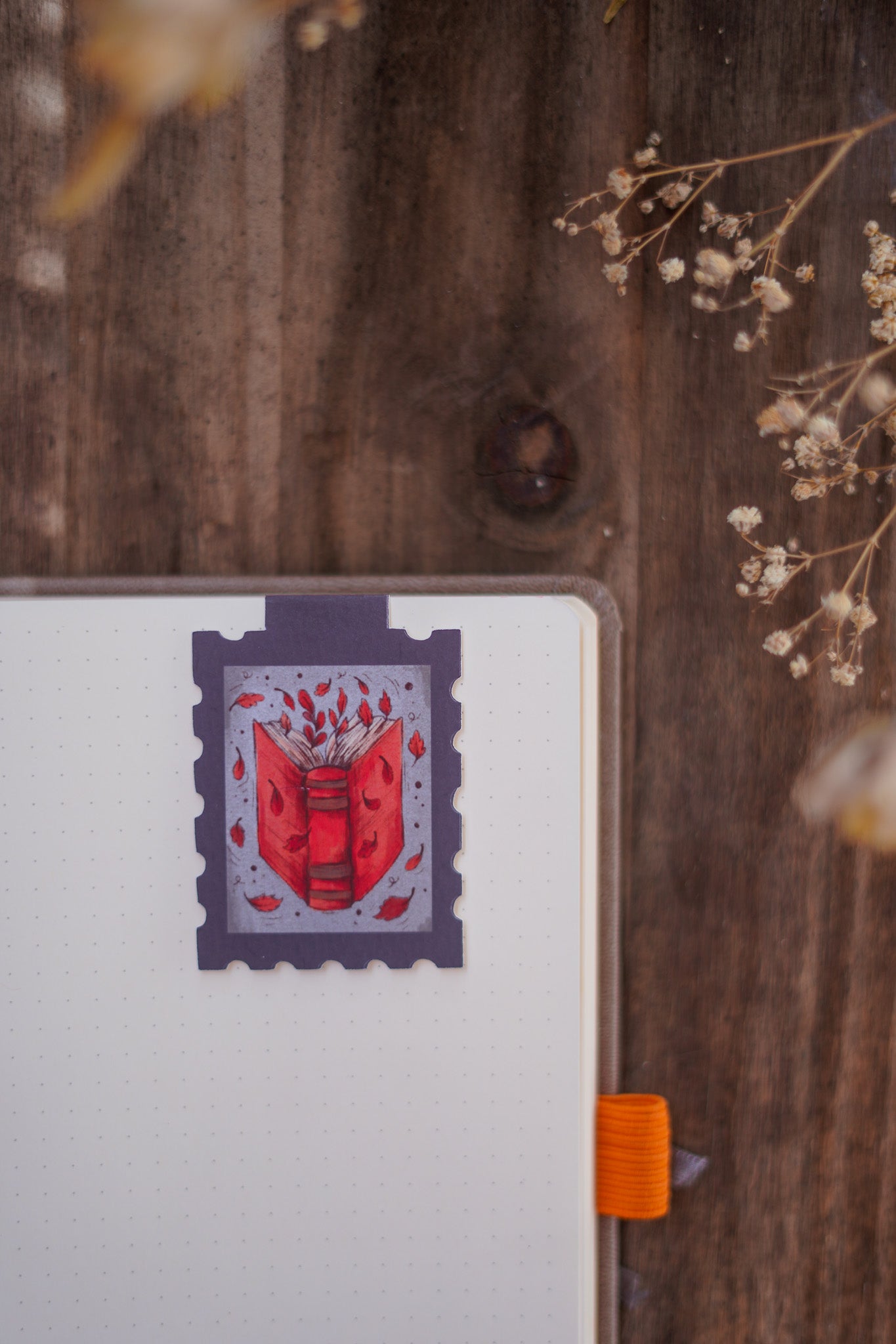Marque page timbre - Livre