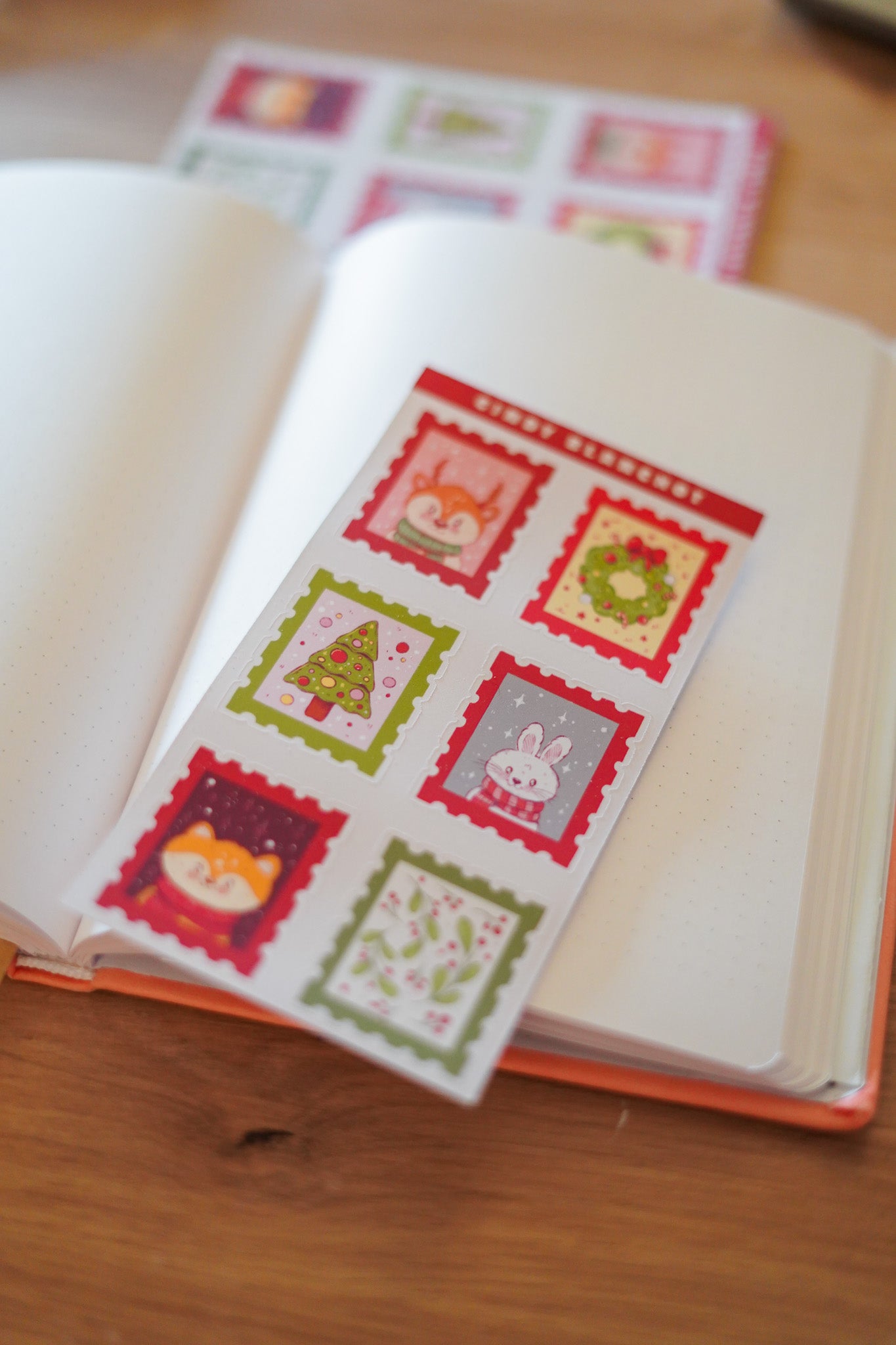 Planche sitckers - Les timbres Noël