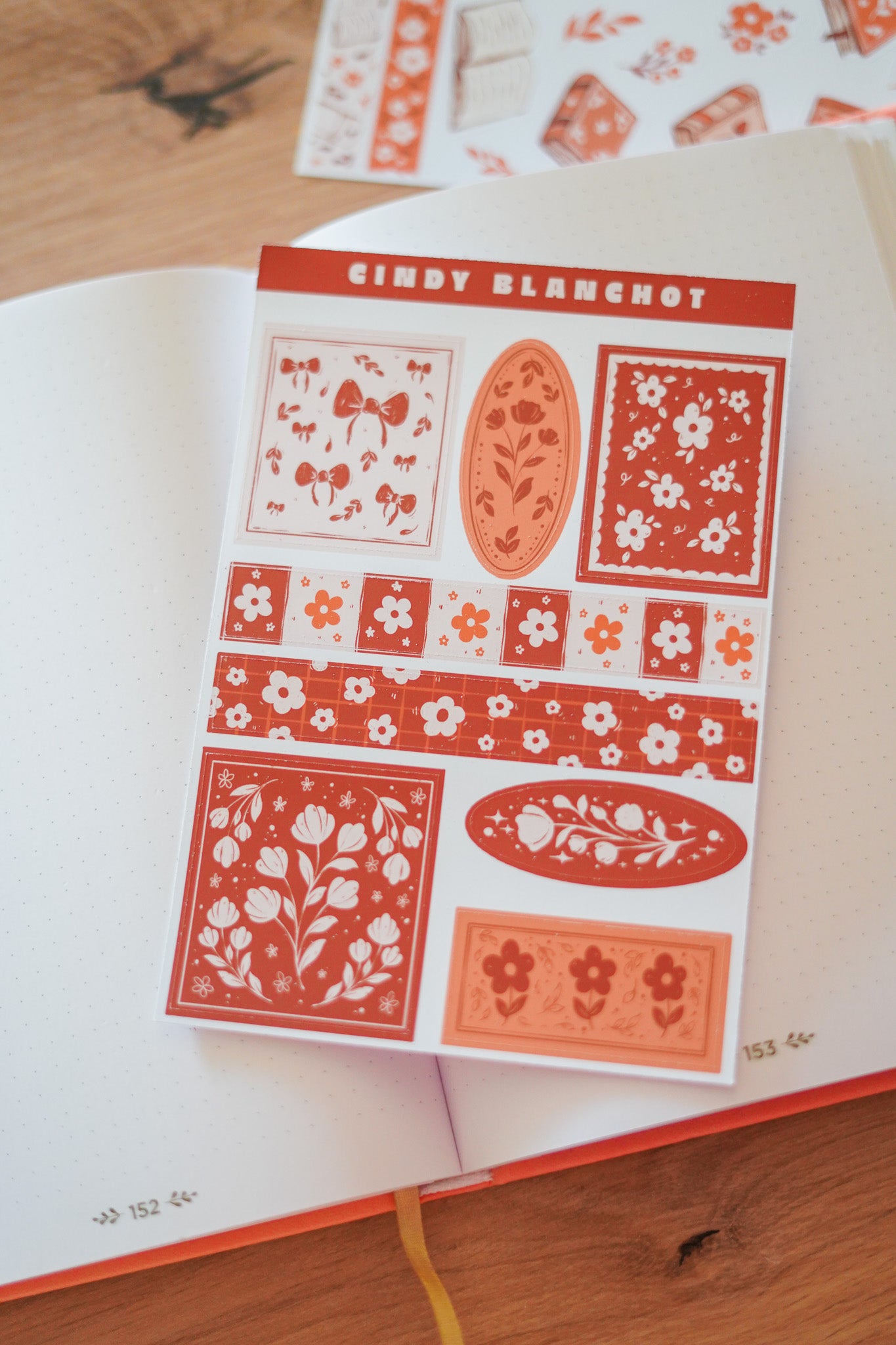 Planche sitckers - Cadres marron