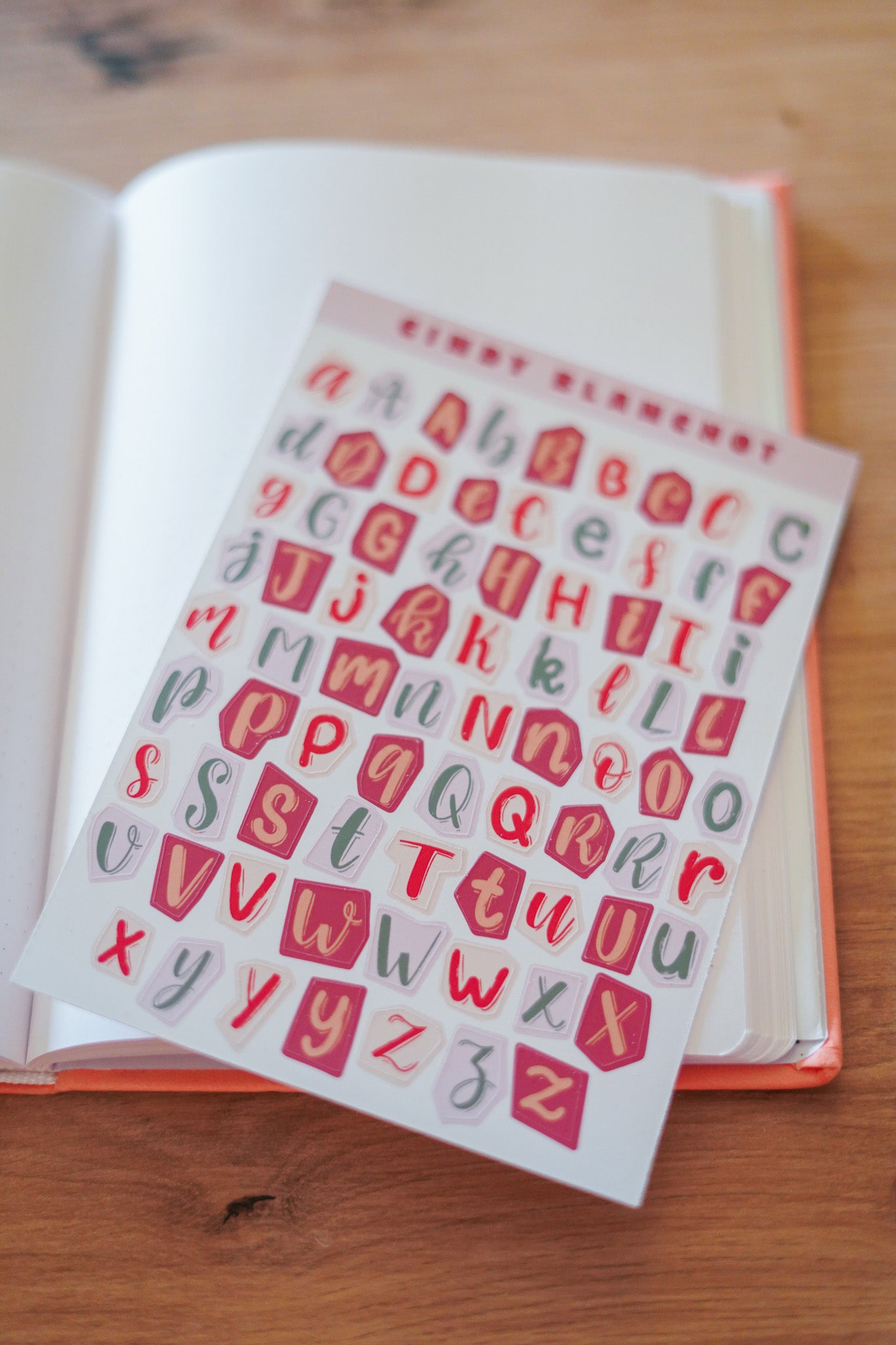 Planche sitckers - Alphabet