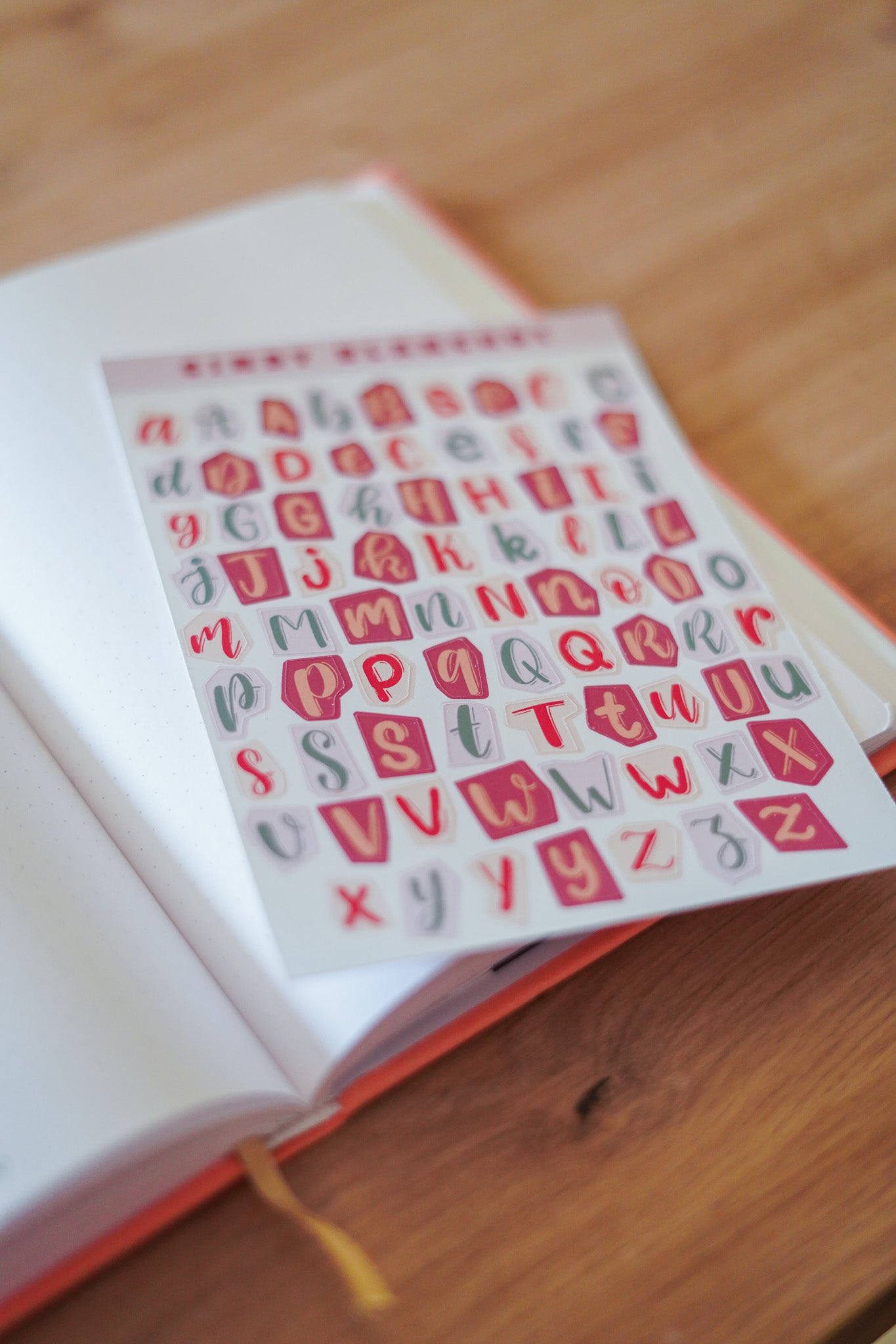 Planche sitckers - Alphabet