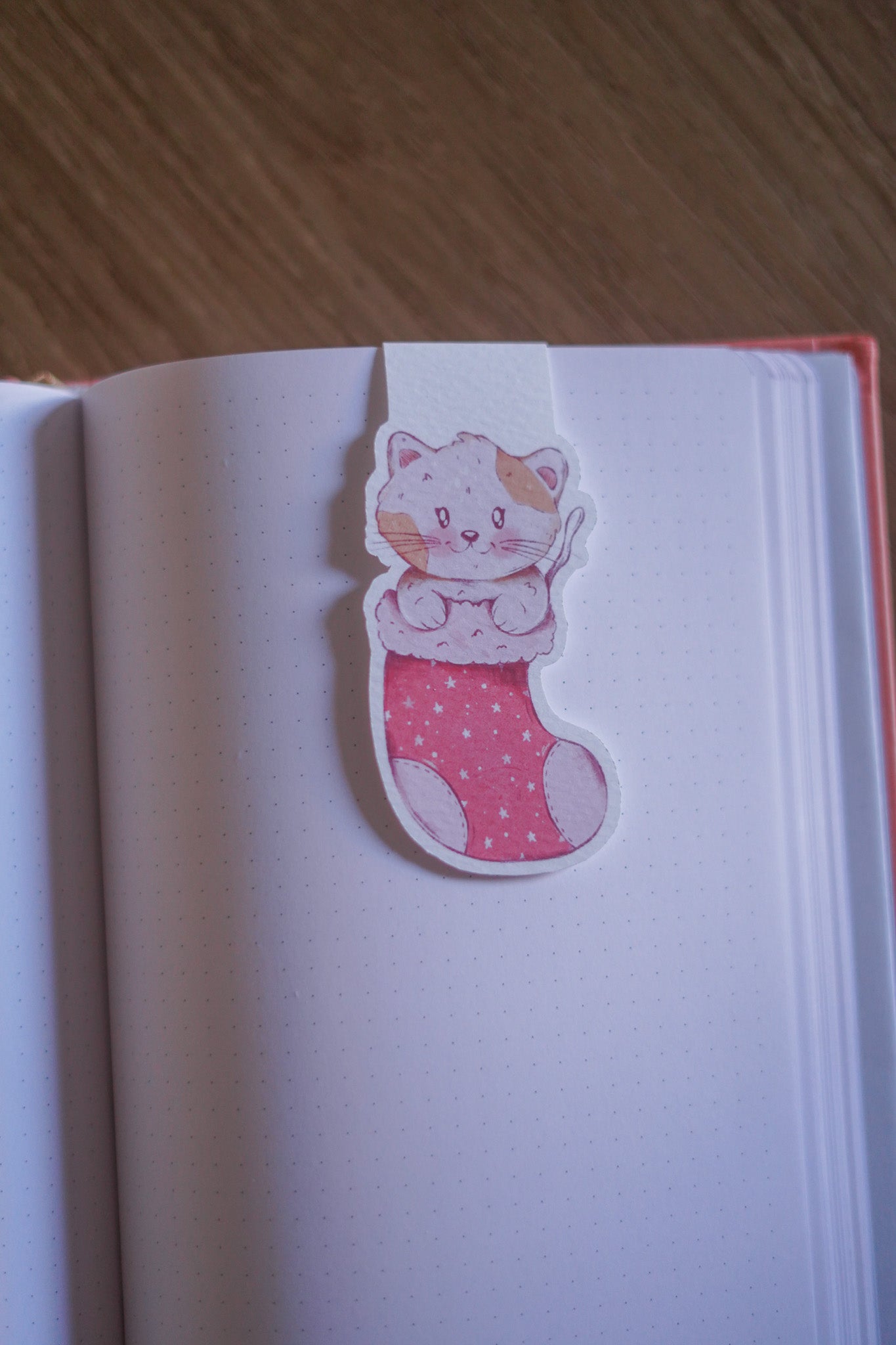 Marque page aimanté - Chat Chaussette